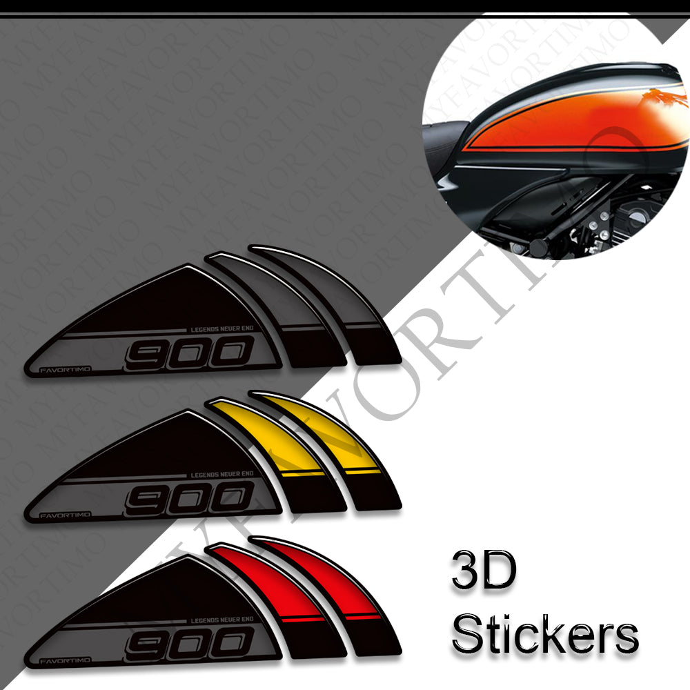 Kawasaki Z900RS Z900RS Cafe Z900RS SE 3D Epoxy Tank Decals Kit 2017-2026 丨 Fuel Cap and Side Stickers