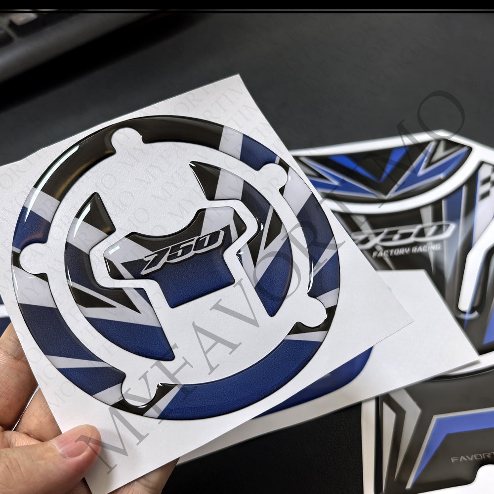 Suzuki GSX-R600 / GSX-R750 | 3D Epoxy Knee Tank Pad & Protection Stickers Decals