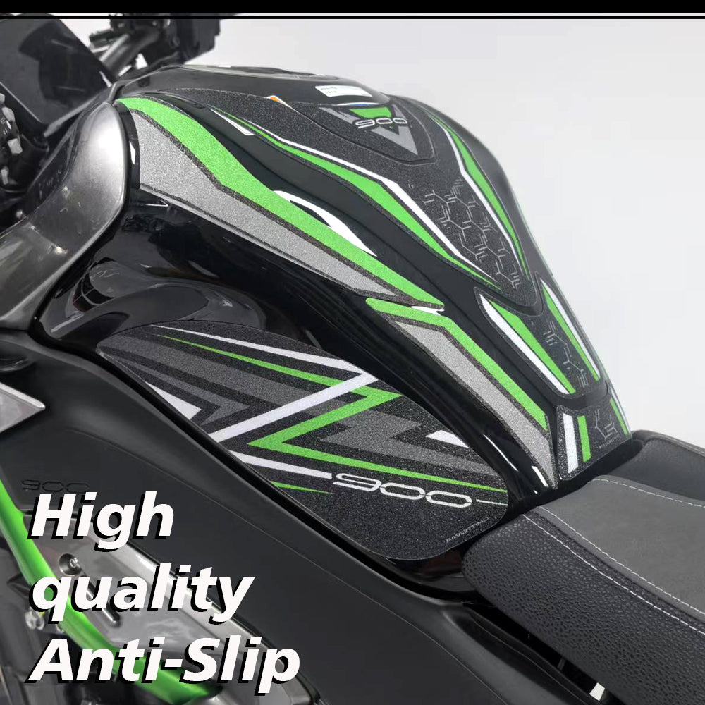 Kawasaki Z900 Z900SE Matte Anti-Slip Tank Pad Kit 2025-2026 丨 Center and Side Stickers