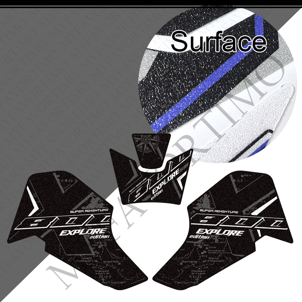Kove 800X Touring GT Anti-Slip Tank Pad Kit 丨 Center and Side Stickers