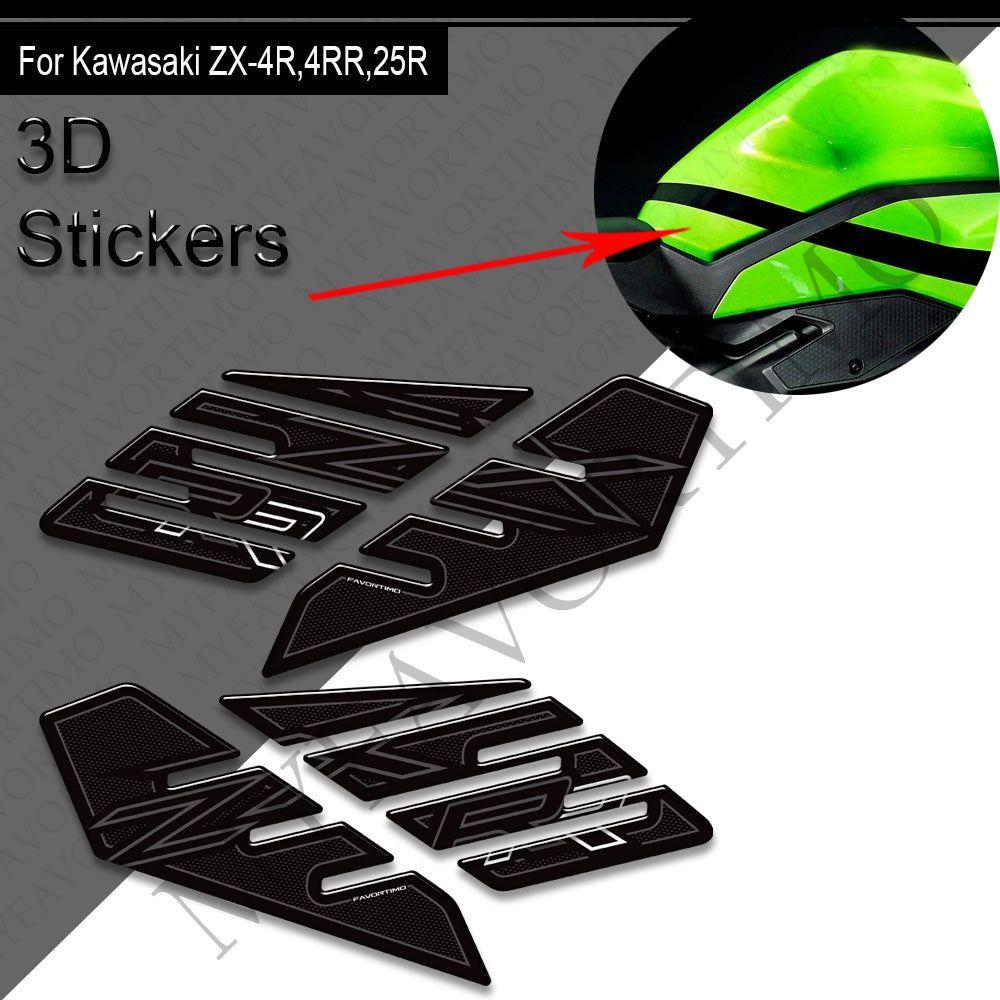 Kawasaki Ninja ZX-4R ZX-4RR ZX-25R Decals Kit 丨 Tank Pad and Side Stickers