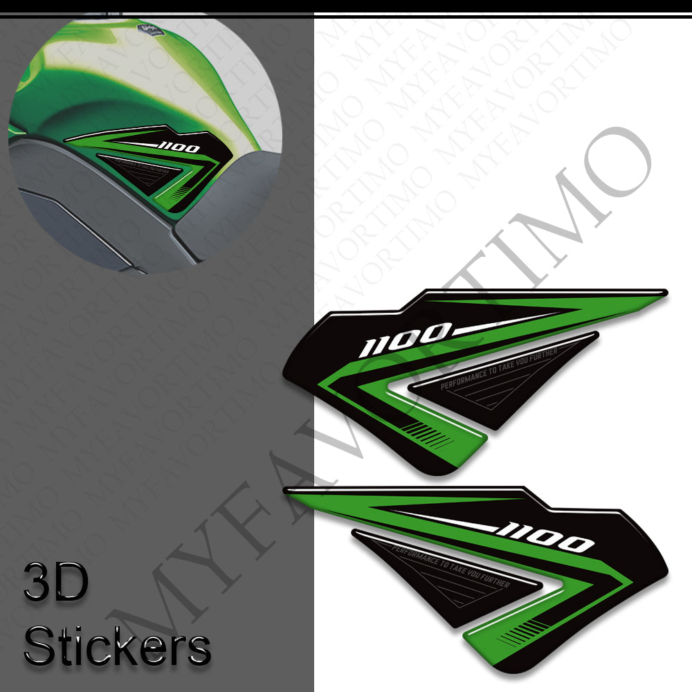 Kawasaki Ninja 1100SX 1100SX SE | Tank Pad Knee Grip 3D Stickers
