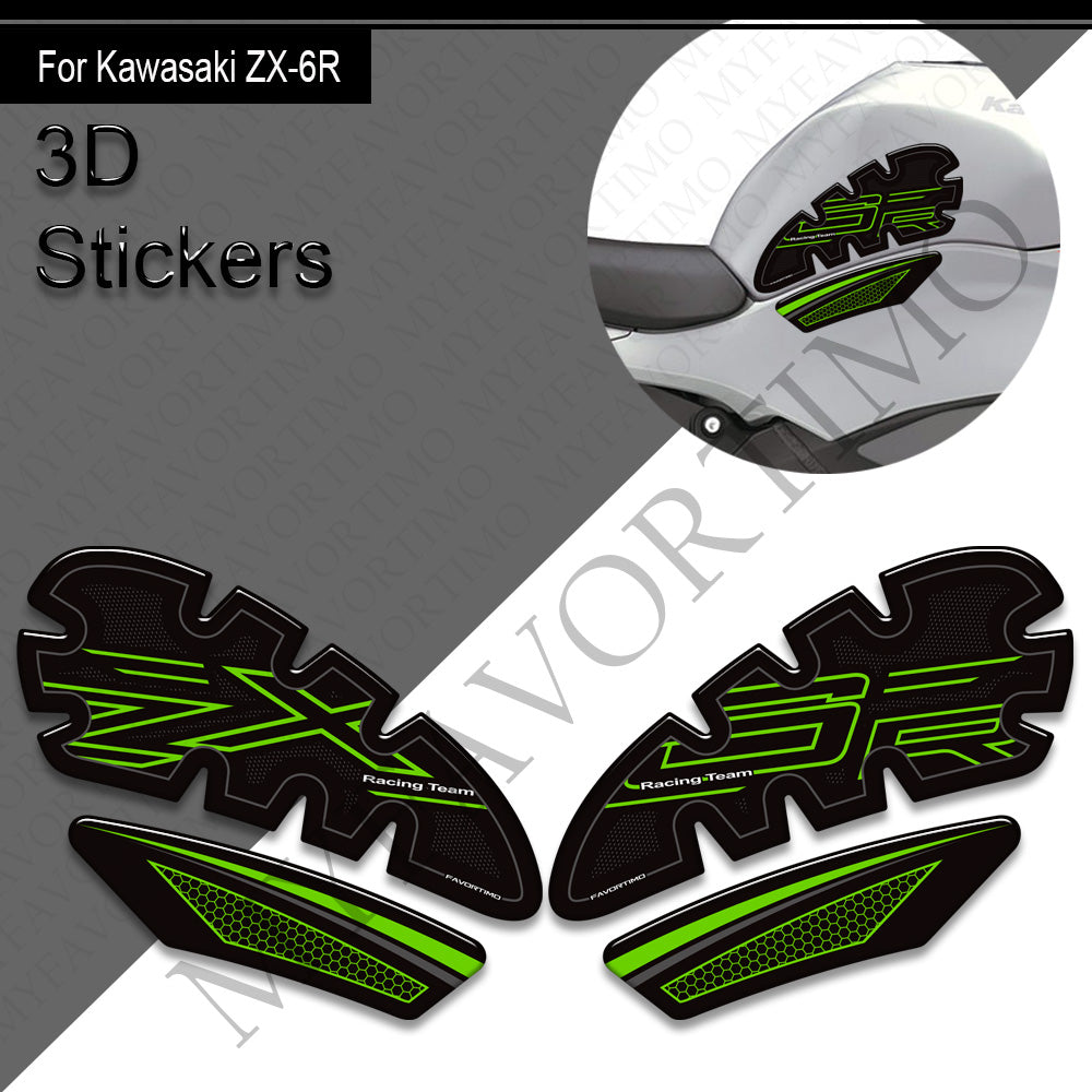 Kawasaki Ninja ZX-6R Decals Kit 丨 Tank Pad and Side Stickers