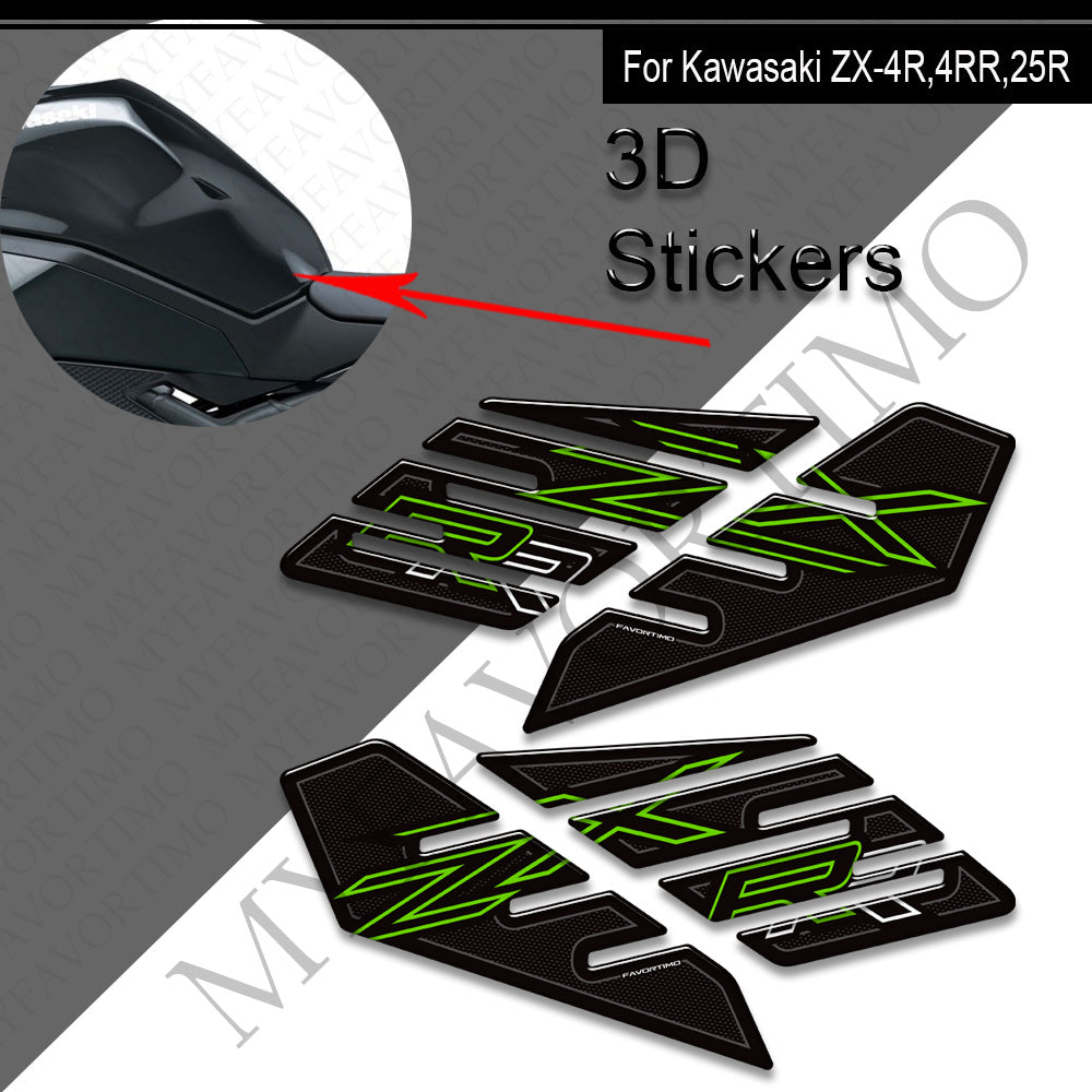 Kawasaki Ninja ZX-4R ZX-4RR ZX-25R Decals Kit 丨 Tank Pad and Side Stickers