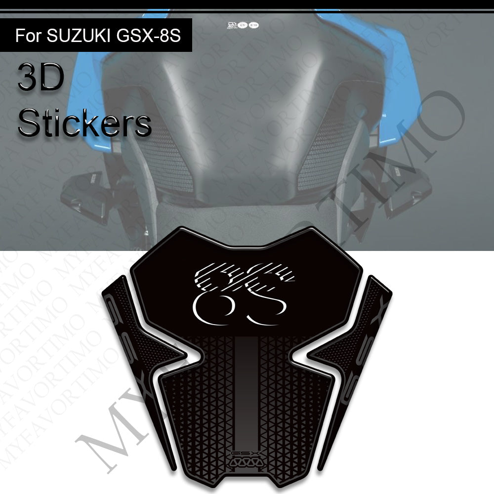 Suzuki GSX-8S 3D Epoxy Tank Decals Kit 2023-2025 丨 Fuel Cap and Side Stickers