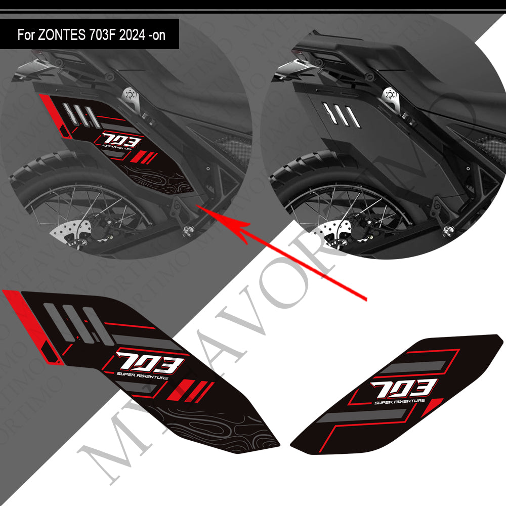 Zontes ZT703-F Anti-Slip Tank Pad Kit 丨 Center and Side Stickers