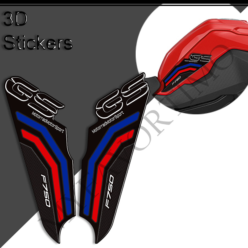 BMW F750GS 3D Epoxy Tank Decals Kit 2019-2023 丨 Center Pad and Side Stickers