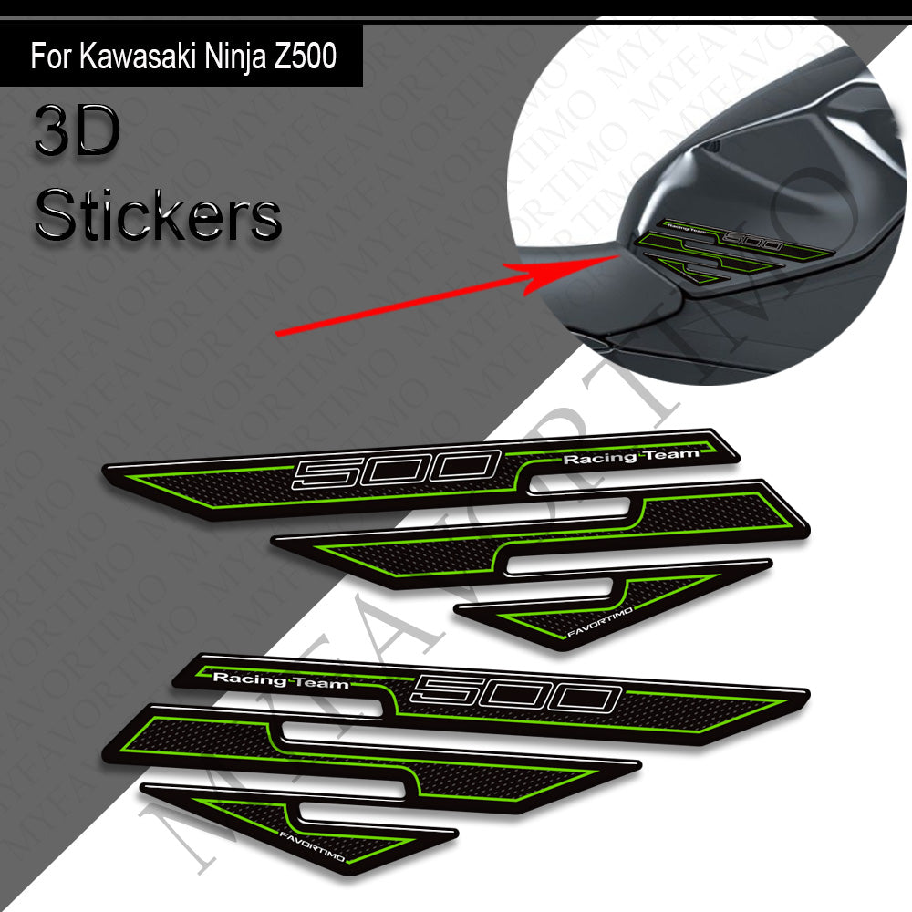 Kawasaki Ninja Z500 Decals Kit 丨 Tank Pad and Side Stickers