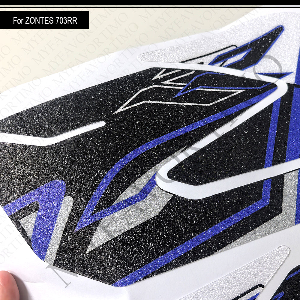 Zontes ZT703-RR Anti-Slip Tank Pad Kit 丨 Center and Side Stickers