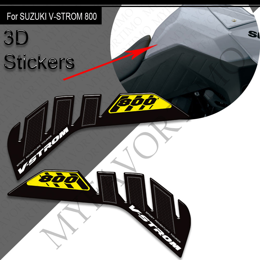 Suzuki V-Strom 800DE 3D Epoxy Tank Decals Kit 2023-2025 丨 Center Pad and Side Stickers