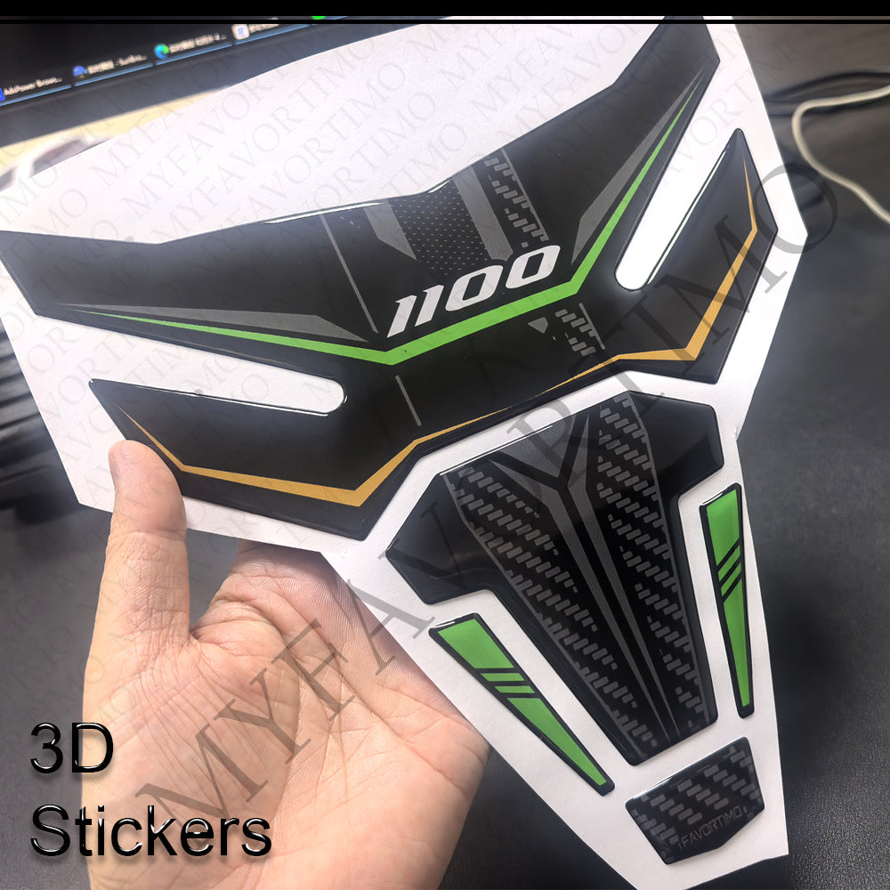 Kawasaki Ninja 1100SX 1100SX SE | Tank Pad Knee Grip 3D Stickers