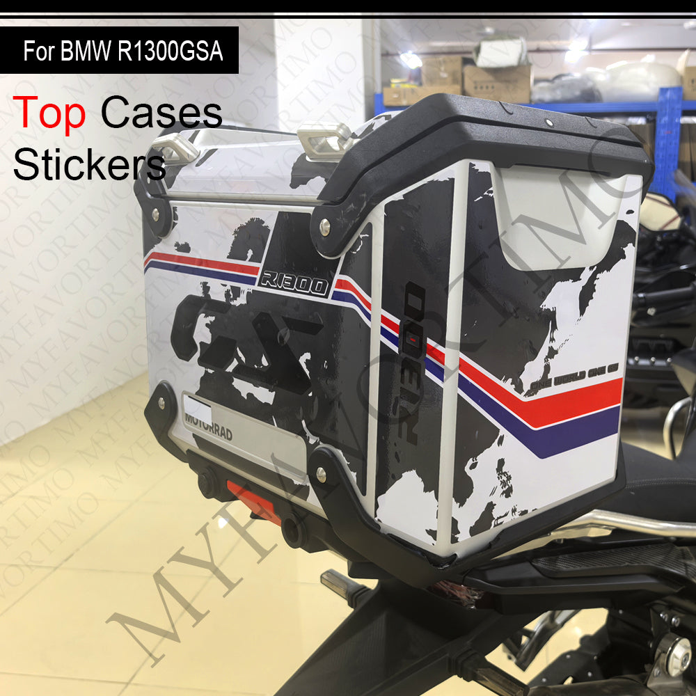 BMW R1300GS Adventure PVC Pannier Top Case Decals Kit 丨 Side and Top Box Stickers