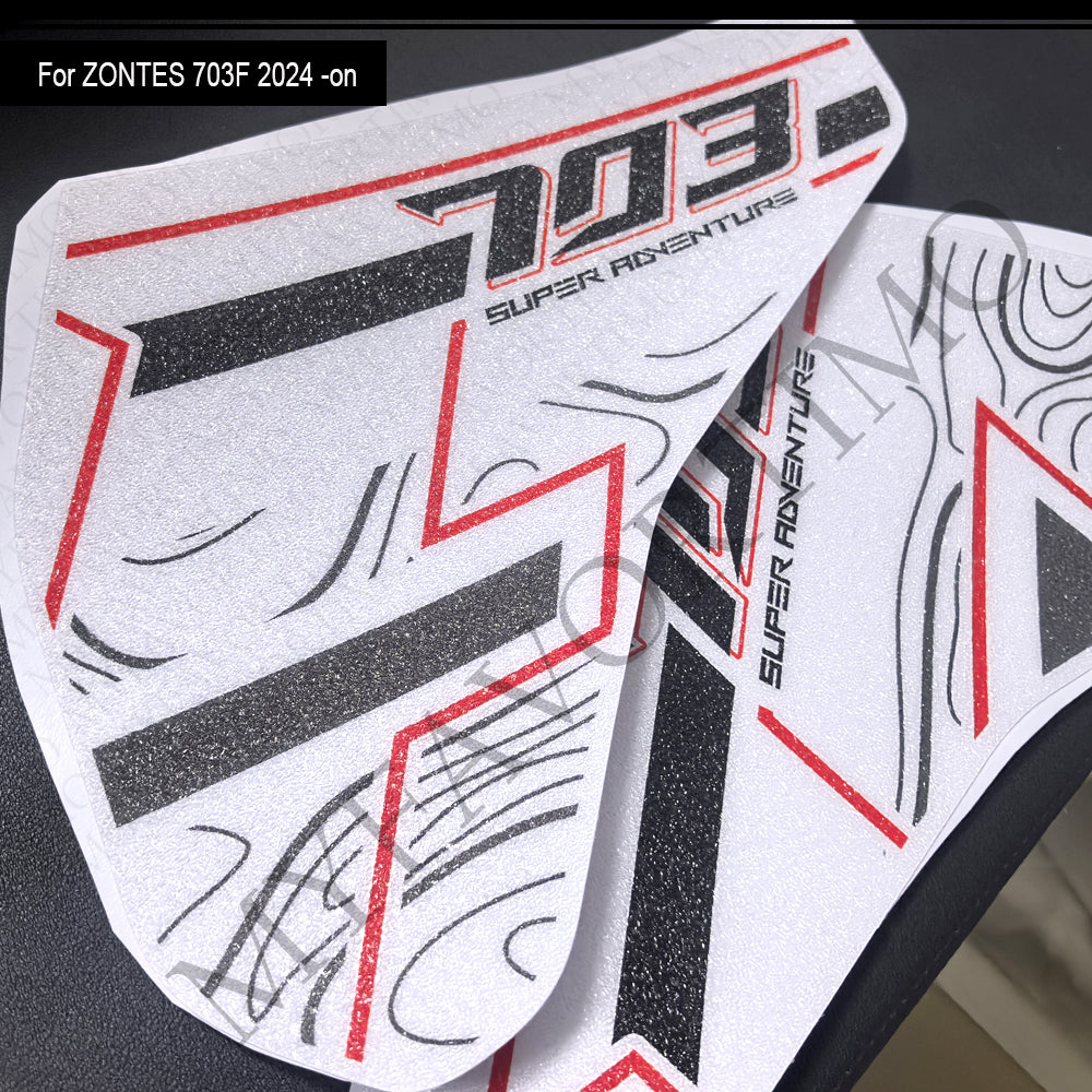Zontes ZT703-F Anti-Slip Tank Pad Kit 丨 Center and Side Stickers
