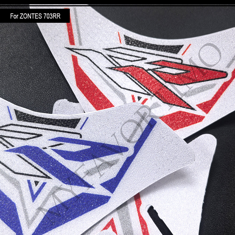 Zontes ZT703-RR Anti-Slip Tank Pad Kit 丨 Center and Side Stickers