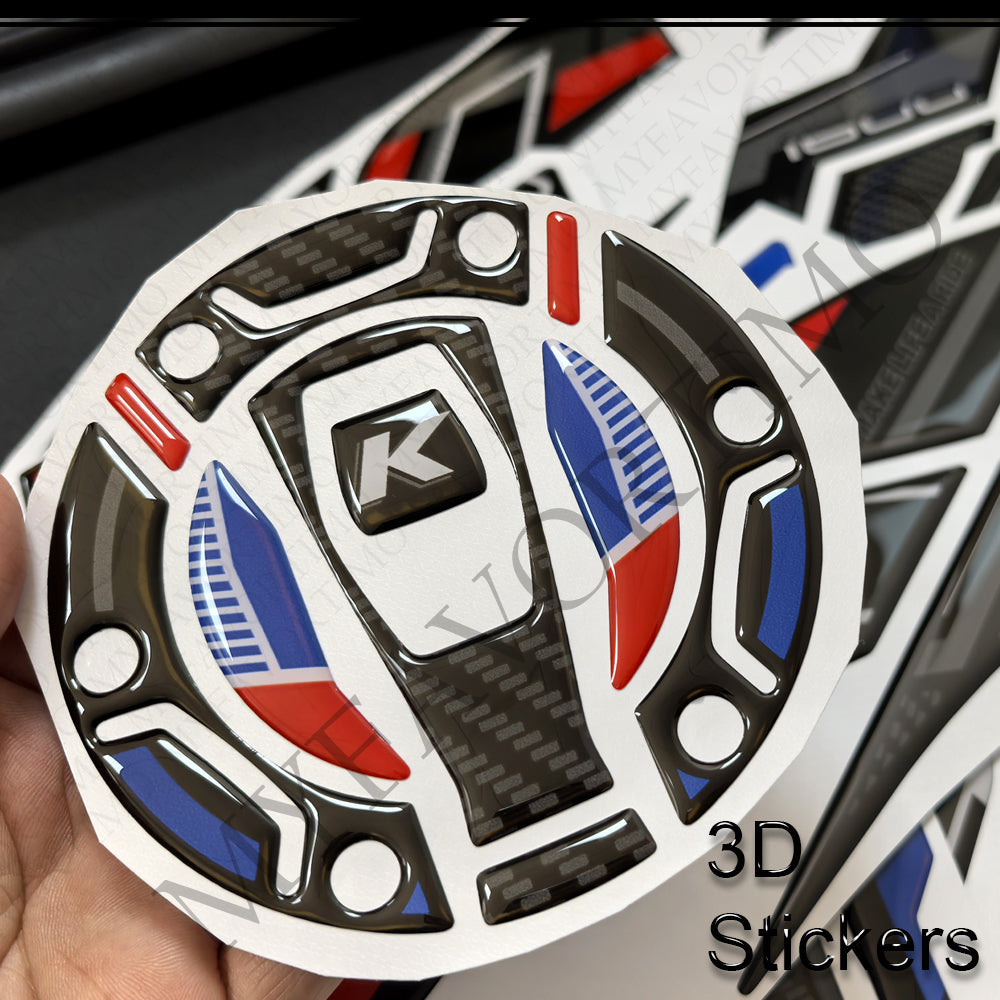 BMW K1600B / K1600GT / K1600GTL | 3D Epoxy Knee Tank Pad & Cap Stickers Decals