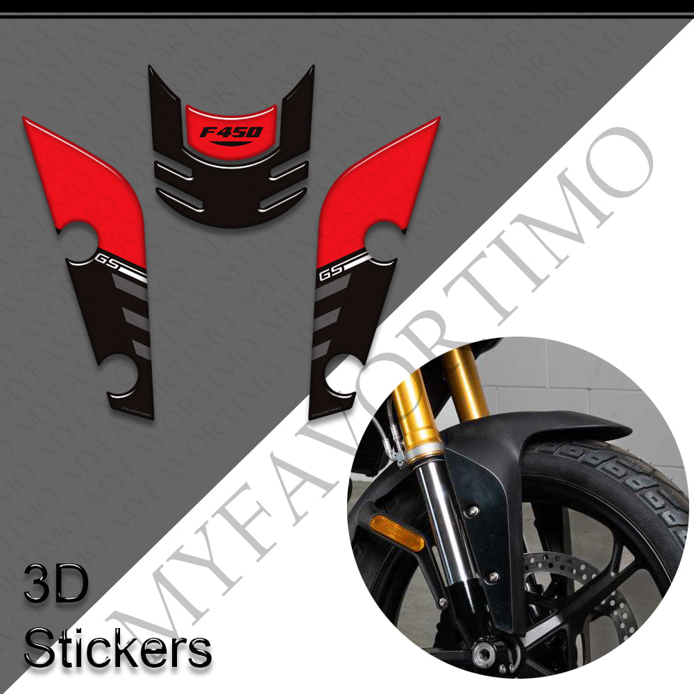 BMW F450GS 2026‑2027 Stickers Decals | 3D Epoxy Resin Tank Pad Fender Fairing Handguard Protection Kit