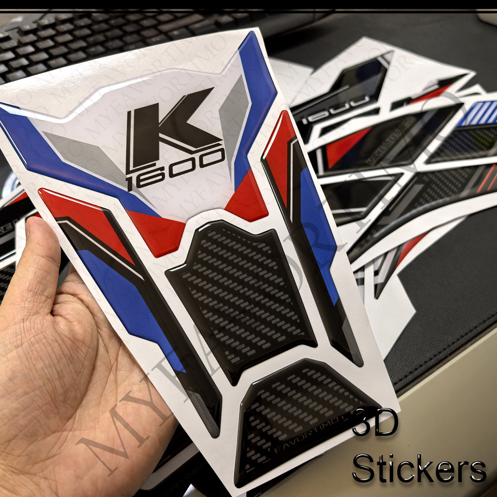 BMW K1600B / K1600GT / K1600GTL | 3D Epoxy Knee Tank Pad & Cap Stickers Decals