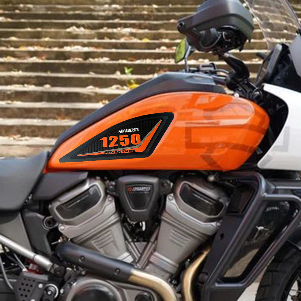 Harley-Davidson Pan America 1250 Rubber Anti-Slip Tank Pad Kit 2022-2024 丨 Center Pad and Side Grips