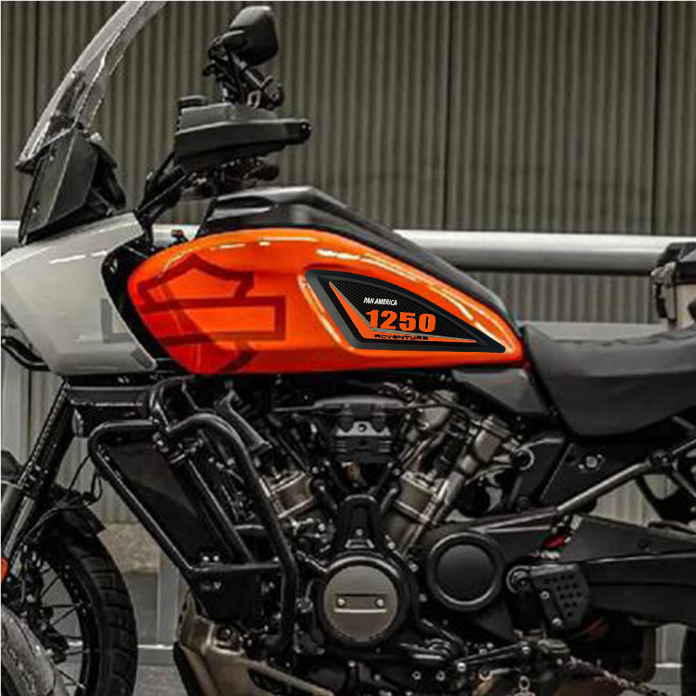 Harley-Davidson Pan America 1250 Rubber Anti-Slip Tank Pad Kit 2022-2024 丨 Center Pad and Side Grips