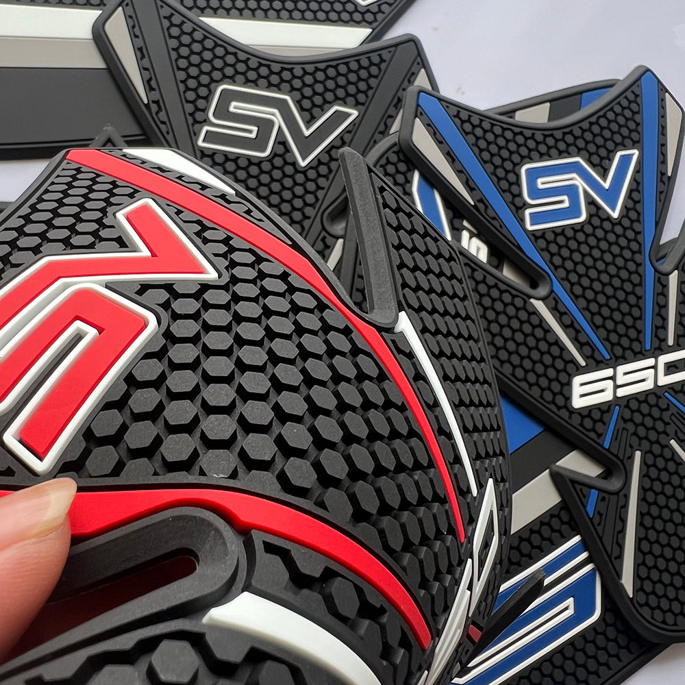 Suzuki SV650 Rubber Anti-Slip Tank Pad Kit 丨 Center Pad and Side Grips