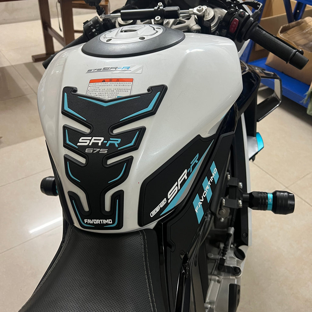 CFMOTO 675SR-R Rubber Anti-Slip Tank Pad Kit 丨 Center Pad and Side Grips