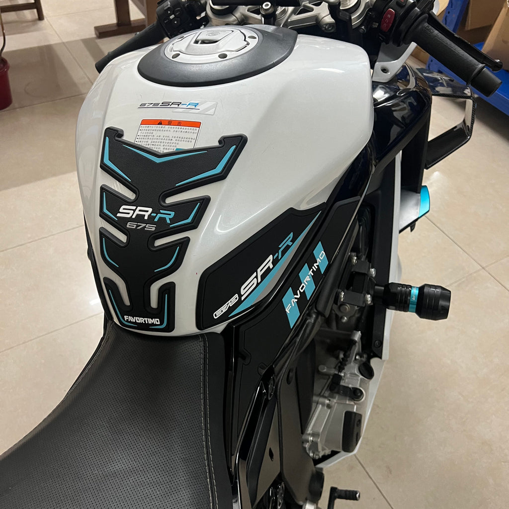 CFMOTO 675SR-R Rubber Anti-Slip Tank Pad Kit 丨 Center Pad and Side Grips