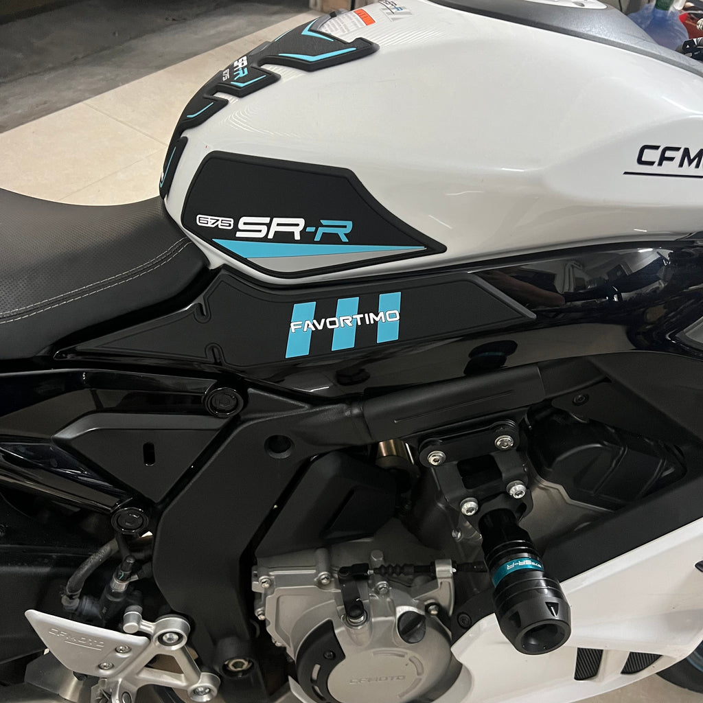 CFMOTO 675SR-R Rubber Anti-Slip Tank Pad Kit 丨 Center Pad and Side Grips