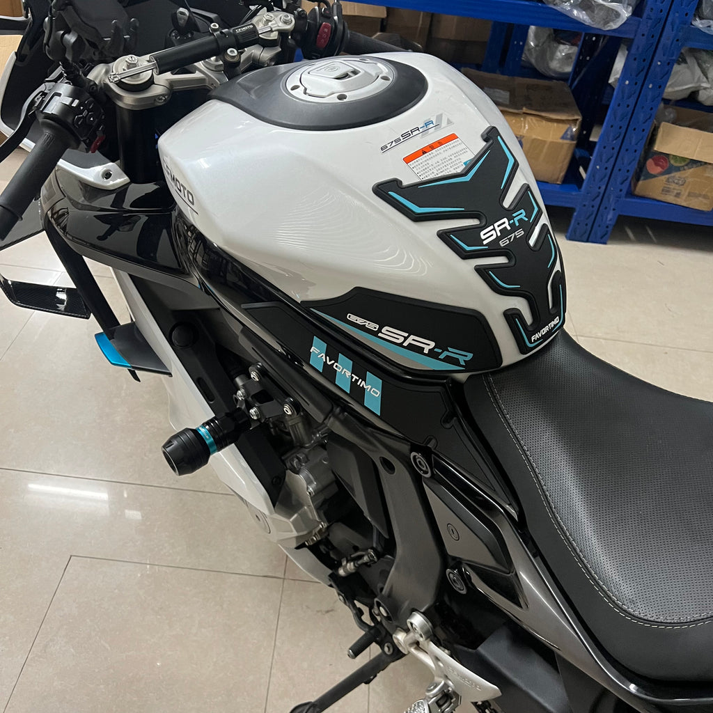 CFMOTO 675SR-R Rubber Anti-Slip Tank Pad Kit 丨 Center Pad and Side Grips