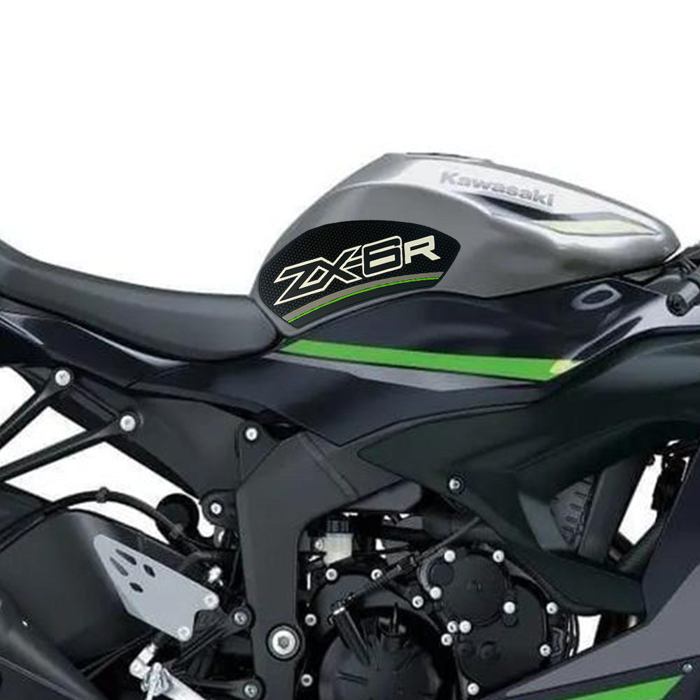 Kawasaki Ninja ZX-6R Rubber Anti-Slip Tank Pad Kit 2024+ 丨 Center Pad and Side Grips