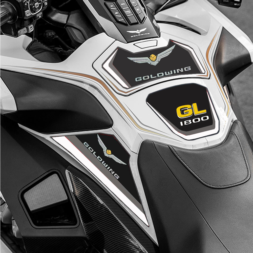 Honda Goldwing 1800 GL1800 Rubber Anti-Slip Tank Pad Kit 2018-2025 丨 Center Pad and Side Grips