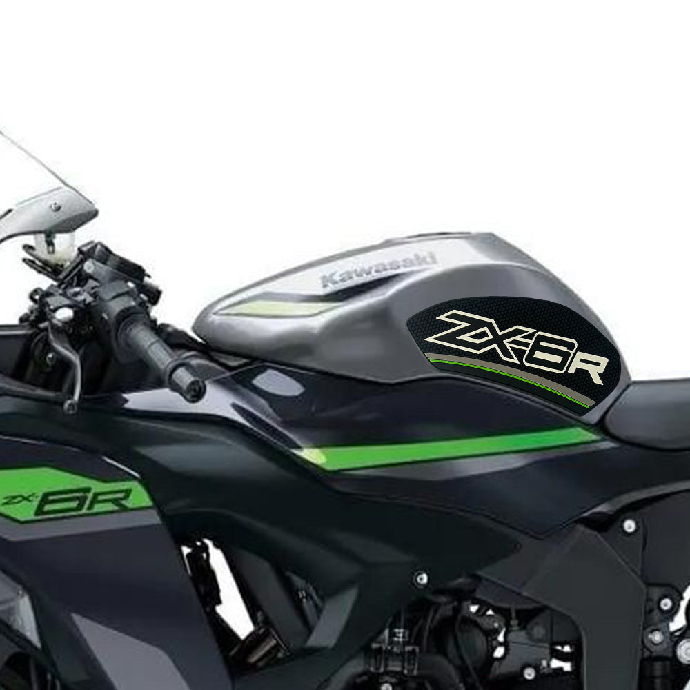 Kawasaki Ninja ZX-6R Rubber Anti-Slip Tank Pad Kit 2024+ 丨 Center Pad and Side Grips