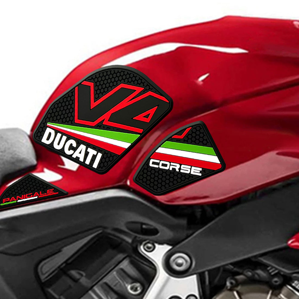 Ducati Panigale V4 V4S V4R Streetfighter Rubber Anti-Slip Tank Pad Kit 2018-2020 丨 Center Pad and Side Grips