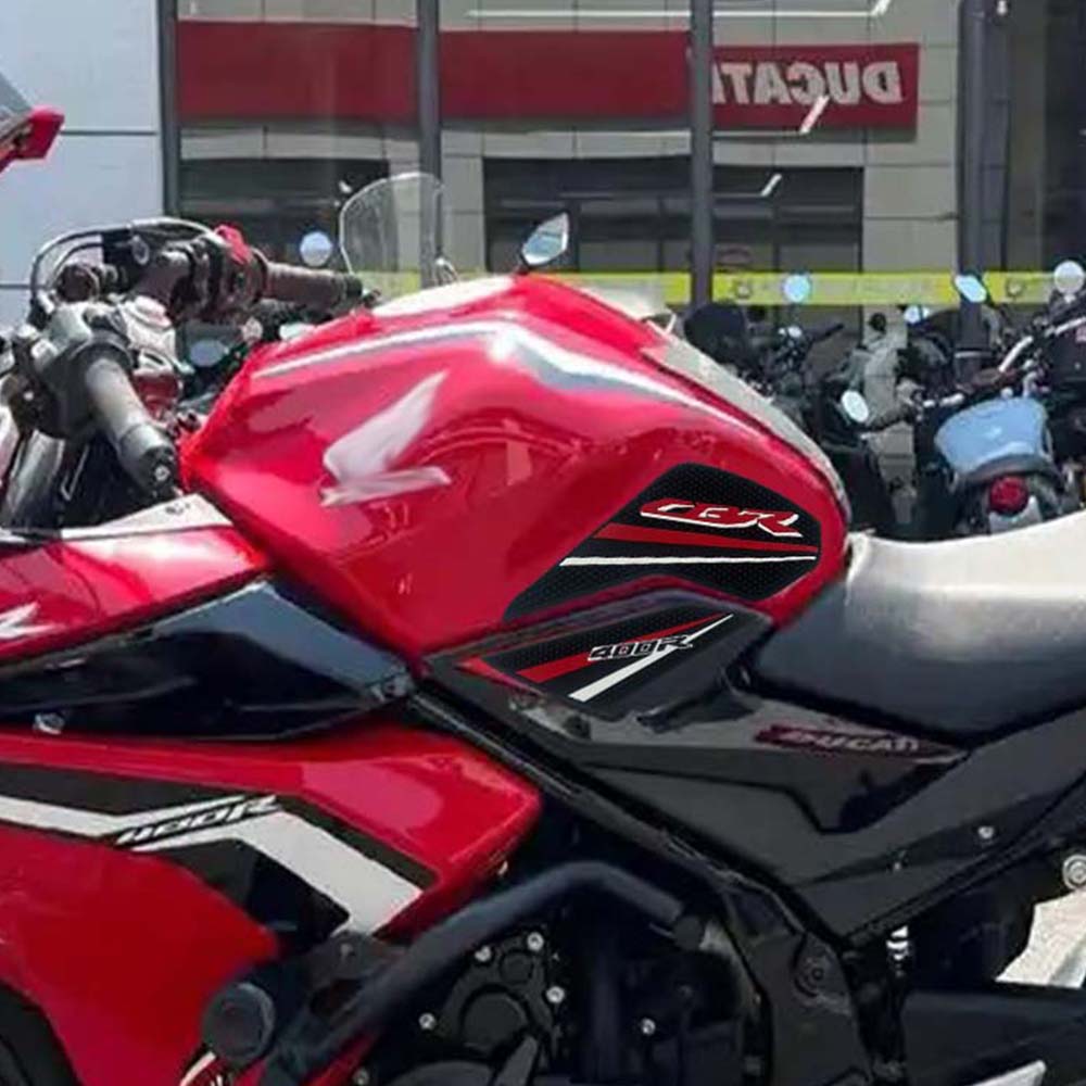 Honda CBR400R CBR500R Rubber Anti-Slip Tank Pad Kit 2019-2023 丨 Center Pad and Side Grips