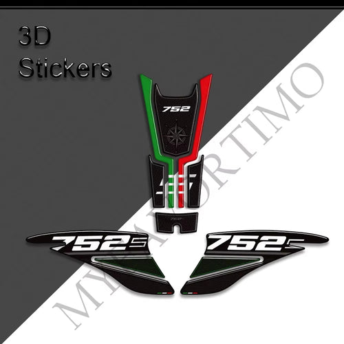 Benelli 752S 2018‑2024 | 3D Epoxy Resin Tank Knee Pads Anti‑Slip Protector Decals