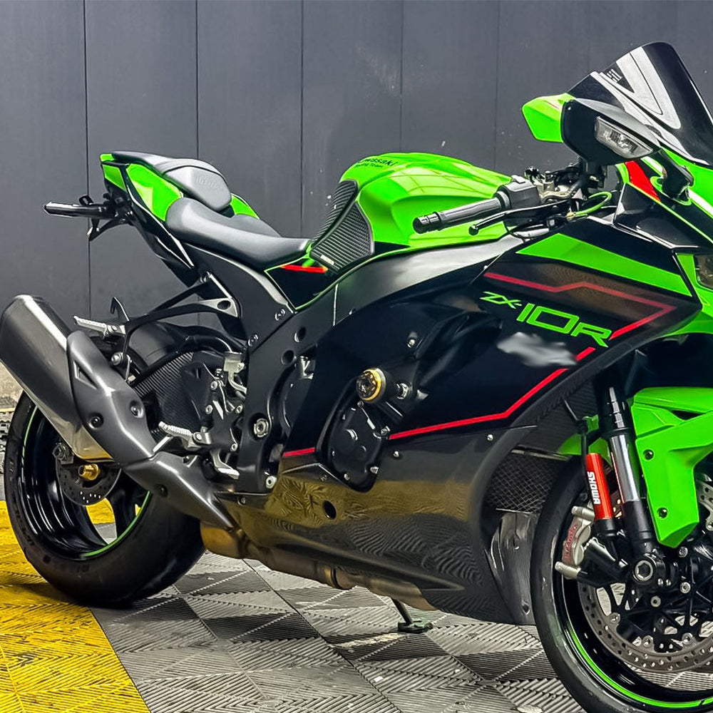 Kawasaki ZX‑10R 2011‑2025 | Carbon Fiber Heel Guard Plate Kit