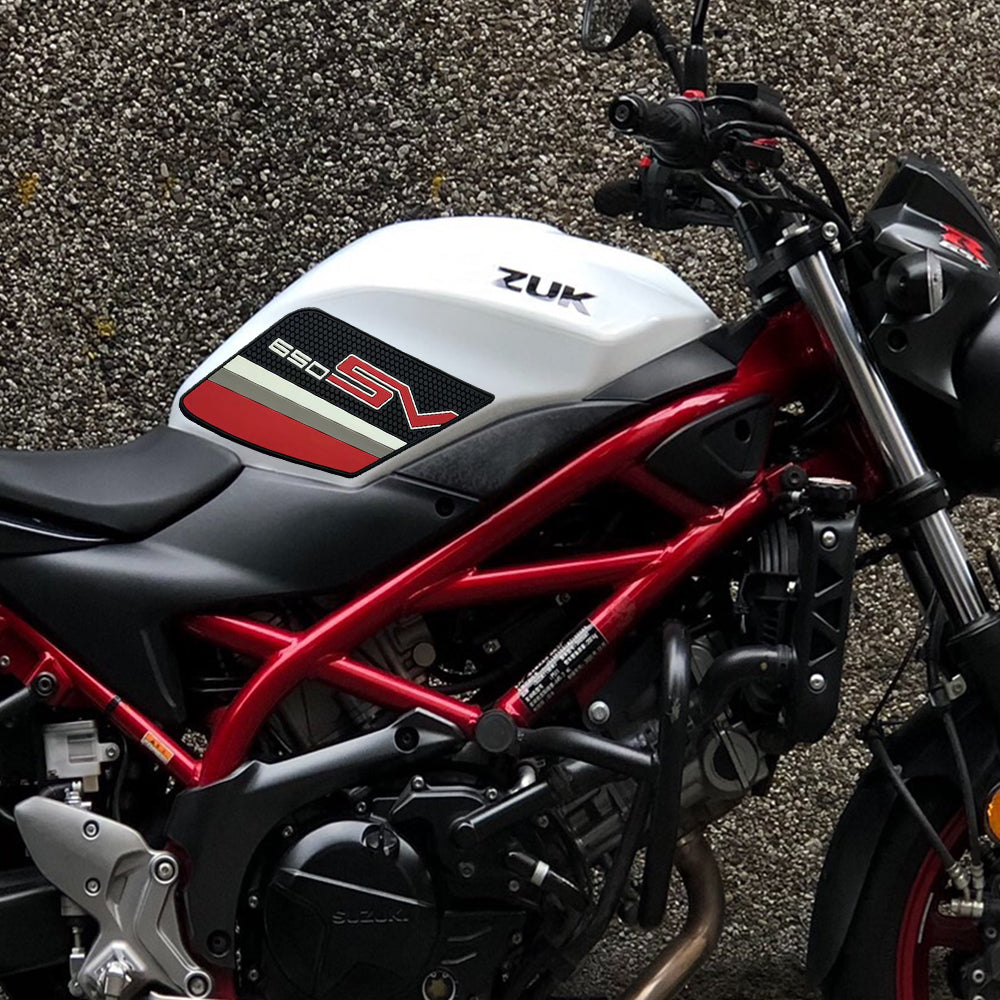Suzuki SV650 Rubber Anti-Slip Tank Pad Kit 丨 Center Pad and Side Grips
