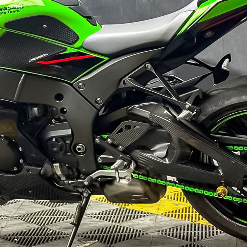 Kawasaki ZX‑10R 2011‑2025 | Carbon Fiber Heel Guard Plate Kit