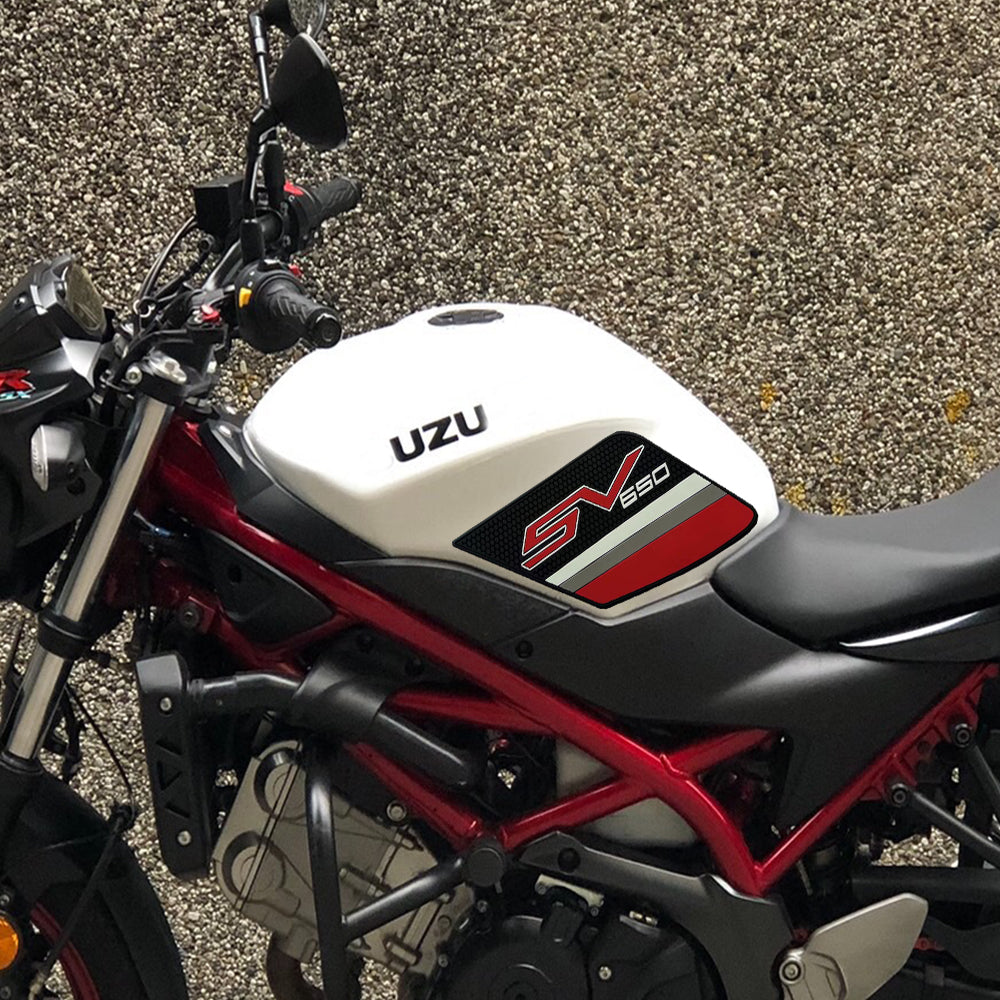 Suzuki SV650 Rubber Anti-Slip Tank Pad Kit 丨 Center Pad and Side Grips
