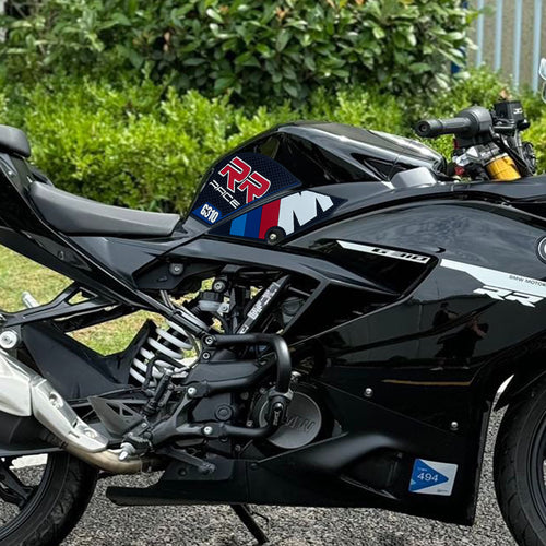 Kit patin de réservoir antidérapant en caoutchouc BMW G310RR 2023+ 丨 Patin central et poignées latérales