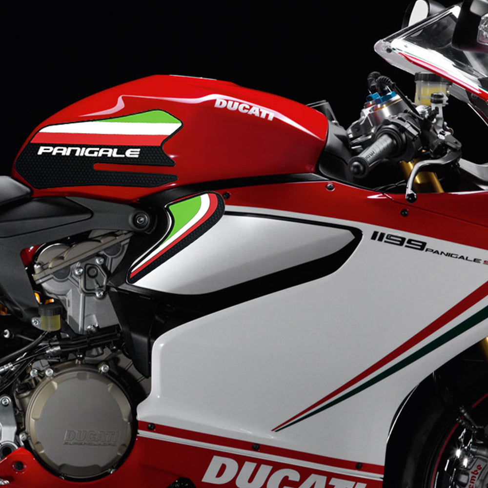 Ducati Panigale 899 959 1199 1299 V2 Rubber Anti-Slip Tank Side Grips Kit 丨 Side Tank Pads