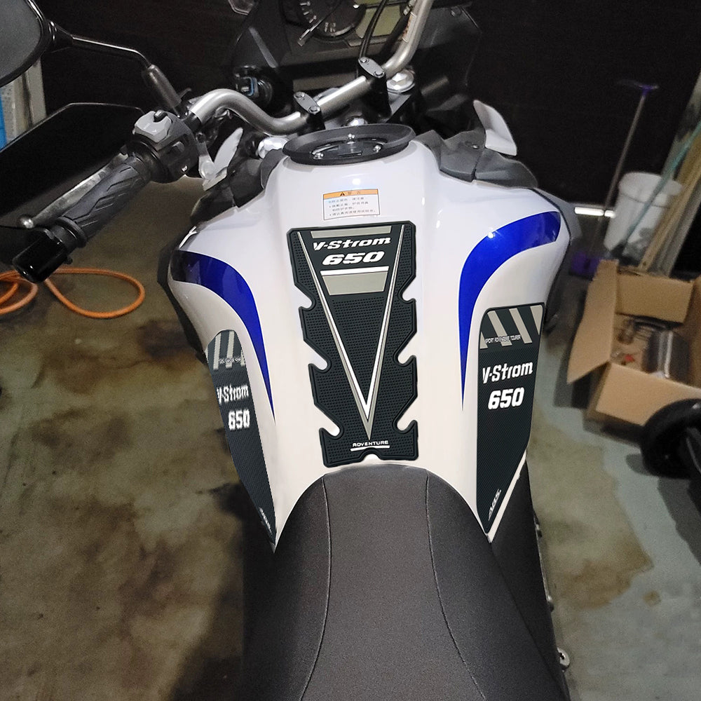 Suzuki V-Strom DL650 XT Rubber Anti-Slip Tank Pad Kit 丨 Center Pad and Side Grips
