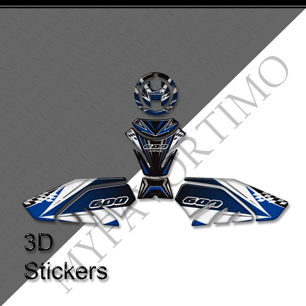 Suzuki GSX-R600 / GSX-R750 | 3D Epoxy Knee Tank Pad & Protection Stickers Decals
