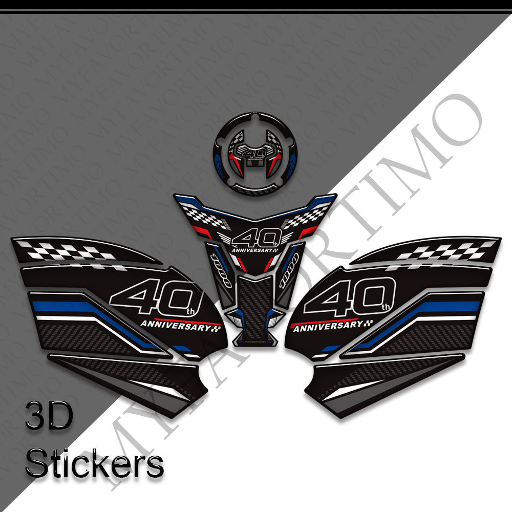 Suzuki GSX-R1000 / GSX-R1000R / 40th | 3D Epoxy Knee Tank Pad & Cap Stickers Decals
