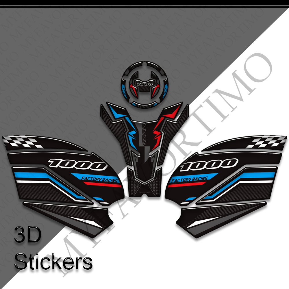 Suzuki GSX-R1000 / GSX-R1000R / 40th | 3D Epoxy Knee Tank Pad & Cap Stickers Decals