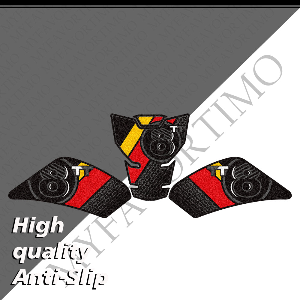 Suzuki GSX-8T / GSX-8TT | Matte Anti-Slip Knee Tank Pad & Cap Protection Stickers Decals