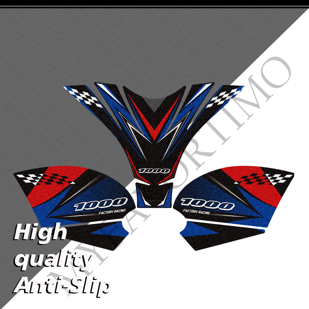 Suzuki GSX-R1000 / GSX-R1000R / 40th | Matte Anti-Slip Knee Tank Pad & Cap Stickers Decals
