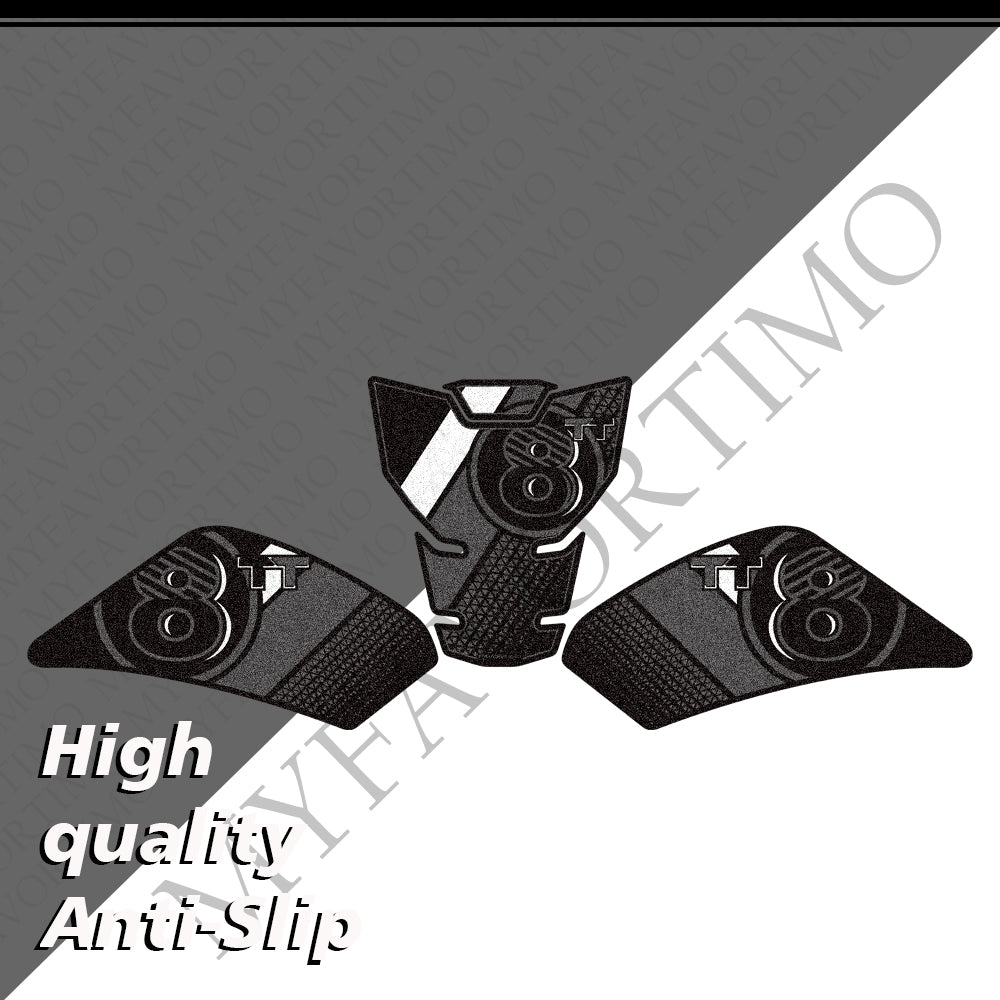 Suzuki GSX-8T / GSX-8TT | Matte Anti-Slip Knee Tank Pad & Cap Protection Stickers Decals