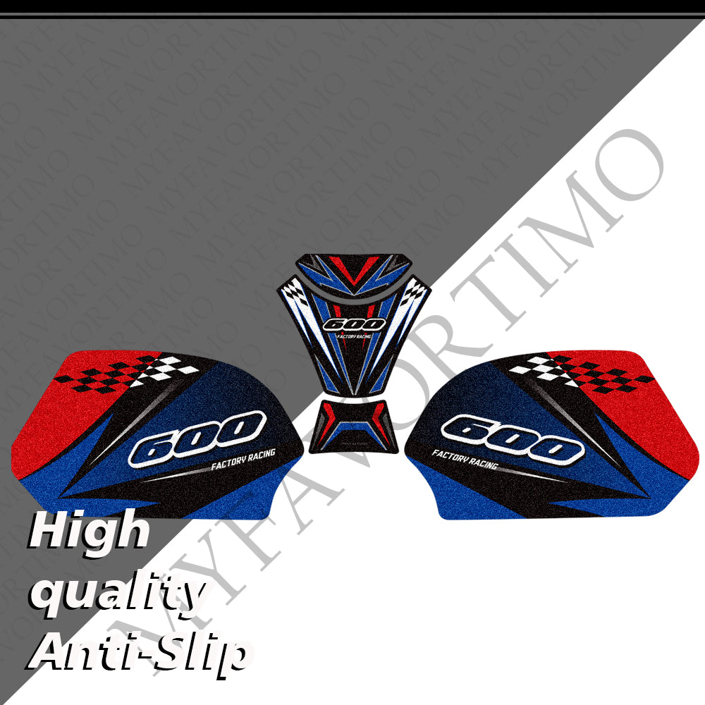 Suzuki GSX-R600 / GSX-R750 | Matte Anti-Slip Knee Tank Pad & Protection Stickers