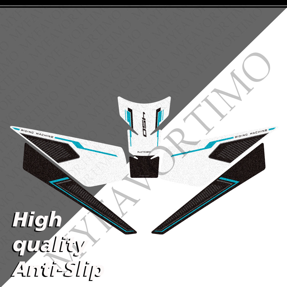 CFMOTO 450SR / 450SRS 2023-2026 | Matte Anti-Slip Knee Tank Pad & Side Grips Kit Stickers Decals