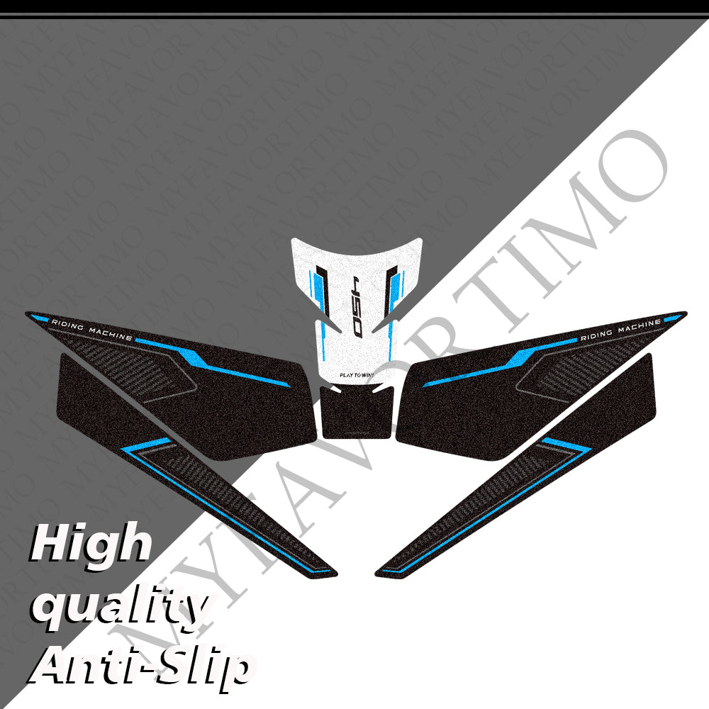 CFMOTO 450SR / 450SRS 2023-2026 | Matte Anti-Slip Knee Tank Pad & Side Grips Kit Stickers Decals
